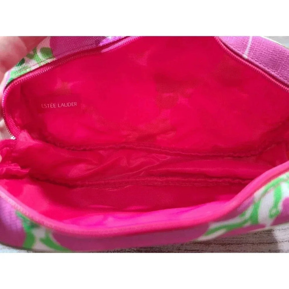 Lilly Pulitzer for Estee Lauder Women's Travel Make-up Bag Pouch Pink Floral - Picture 7 of 8